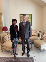 On the meeting of Ambassador of the Russian Federation Mr.Sergey Petrovich with  the High Commissioner of South African Republic to Jamaica Ms.L.Yengeni, 19th April 2023