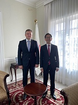 On the meeting of Ambassador Sergey Petrovich with Ambassador of Japan to Jamaica Mr. M.Fujiwara. On the meeting of Ambassador Sergey Petrovich with Ambassador of Japan to Jamaica Mr. M.Fujiwara.
