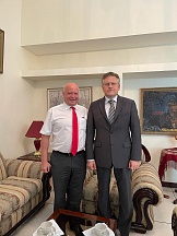 On September 23, 2021 Ambassador of the Russian Federation Mr.Sergey Petrovich received a courtesy call from the newly appointed Ambassador of the Federal Republic of Germany to Jamaica Dr.Stefan Reil. On September 23, 2021 Ambassador of the Russian Federation Mr.Sergey Petrovich received a courtesy call from the newly appointed Ambassador of the Federal Republic of Germany to Jamaica Dr.Stefan Reil.