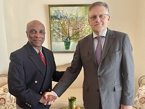 On the meeting of Ambassador of Russia Mr. Sergey Petrovich with President of Jamaica Olympic and Paralympic Associations, Chairman of the National Chorale of Jamaica Mr. Cristopher L. Samuda